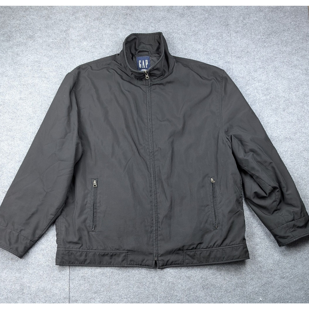 Gap Jacket Mens XXL Workwear Y2K Gorpcore Minimal Streetwear Windbreaker Black